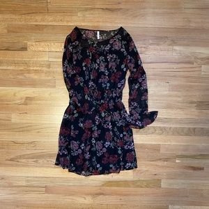 Xhilaration black floral dress.